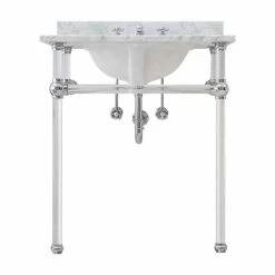 Flash Sale 😉 Water Creation Empire 30" Wash Stand And P-Trap, Silver 🎉