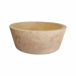 Hot Sale 👏 TashMart Tapered Natural Stone Vessel Sink, Light Travertine 😉
