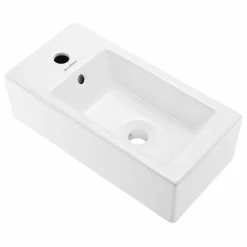 Promo 🔔 Swiss Madison Voltaire 19.5"x10" Ceramic Wall Hung Sink With Faucet Mount, Left Side 😉 -Bathroom Sinks Shop bc8102340011961c 5734 w800 h800 b1 p0