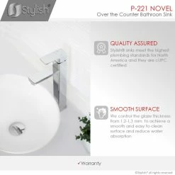 Best reviews of ⭐ STYLISH 15" White Oval Ceramic Vessel Bathroom Sink ⭐ -Bathroom Sinks Shop c1610c3d0dad1930 8666 w800 h800 b0 p0