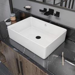 Best reviews of 💯 EAGO 20" Rectangular Ceramic Above Mount Basin Vessel Sink ❤️ -Bathroom Sinks Shop c2113fa9005a471f 6502 w800 h800 b0 p0