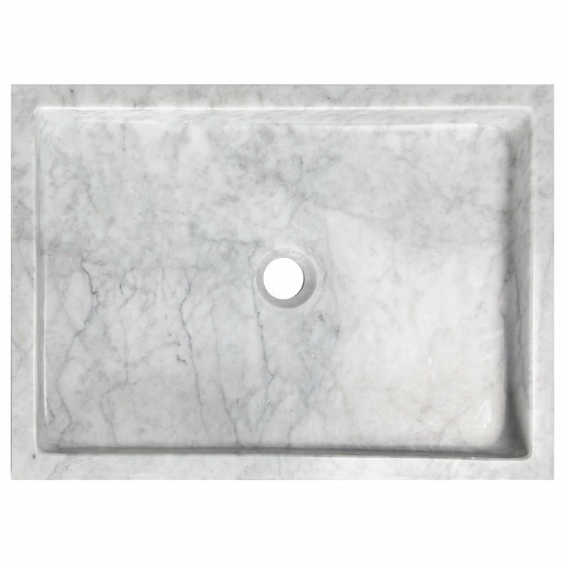 Cheap ๐ Eden Bath - Vessel Sinks Modern Natural Stone Rectangular Bathroom Vessel Sink, 22"x16", White Carrara Ma โจ 9 Cheap ๐ Eden Bath - Vessel Sinks Modern Natural Stone Rectangular Bathroom Vessel Sink, 22"x16", White Carrara Ma โจ - Image 7