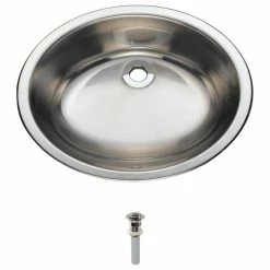 Deals ✔️ MR Direct Sinks And Faucets 1917 Stainless Steel Vanity Sink, Brushed Nickel Pop-Up Drain, Ensemble ⭐