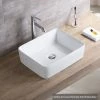 Best deal ⌛ Luxier CS-013 Rectangular Bathroom Ceramic Vessel Sink Art Basin In White 😉 -Bathroom Sinks Shop c4919f460e04e74e 9529 w800 h800 b0 p0