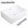 Flash Sale 😍 Yescom Aquaterior Rectangle Porcelain Ceramic Bathroom Sink With Drain & Overflow ⌛ -Bathroom Sinks Shop c4f14c400c2d1781 7308 w800 h800 b1 p0