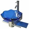Best reviews of 👍 Renovators Supply Manufacturing Blue Glass Wall Mount Sink Lotus Design With Chrome Faucet, Drain And Towel Bar 🧨 -Bathroom Sinks Shop c531d1ee0af33156 0297 w800 h800 b1 p0