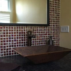 Top 10 🧨 Premier Copper Products 17" Modern Rectangle Hand Forged Old World Copper Vessel Sink ✨ -Bathroom Sinks Shop c7f10f0700774dd4 5749 w800 h800 b0 p0