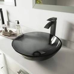 Best deal ๐คฉ VIGO Sheer Black Glass Vessel Sink And Duris Faucet Set, Matte Black ๐ 23 Best deal ๐คฉ VIGO Sheer Black Glass Vessel Sink And Duris Faucet Set, Matte Black ๐ -Bathroom Sinks Shop c811b5d80e9ed92a 2907 w800 h800 b0 p0