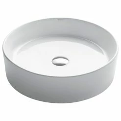 Deals 😍 Kraus USA, Inc. Elavo Ceramic Round Vessel White Sink ⌛