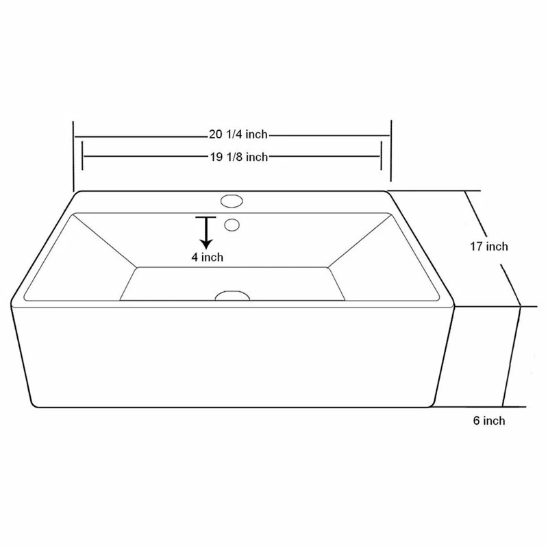 Wholesale ๐ Dawn Kitchen & Bath Products, Inc Dawn Vessel Above-Counter Rectangle Ceramic Art Basin With Single Faucet Hole ๐งจ 4 Wholesale ๐ Dawn Kitchen & Bath Products, Inc Dawn Vessel Above-Counter Rectangle Ceramic Art Basin With Single Faucet Hole ๐งจ - Image 2