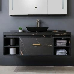 Best Pirce ✔️ Vinnova Glass Rectangular Vessel Bathroom Sink Without Faucet, Matted Black 👏 -Bathroom Sinks Shop cd41028f009c451e 4281 w800 h800 b0 p0