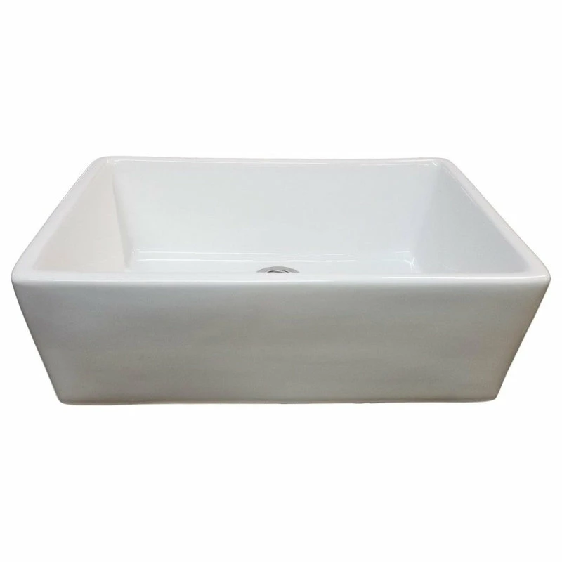 Wholesale ❤️ Unbranded 24" White Fireclay Farmhouse Apron Studio Bathroom Sink With Drain Kit ⌛ 5 Wholesale ❤️ Unbranded 24" White Fireclay Farmhouse Apron Studio Bathroom Sink With Drain Kit ⌛ - Image 3