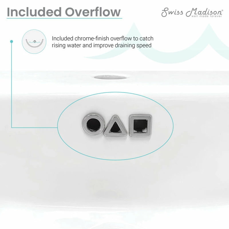 Buy ๐งจ Swiss Madison St. Tropez 24"x18" Ceramic Wall Hung Sink With Right Side Faucet Mount ๐คฉ 12 Buy ๐งจ Swiss Madison St. Tropez 24"x18" Ceramic Wall Hung Sink With Right Side Faucet Mount ๐คฉ - Image 10