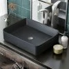 Discount ⭐ Swiss Madison Concorde Rectangle Ceramic Vessel Sink, Matte Black 😉 -Bathroom Sinks Shop d001331b0fd293cf 7146 w800 h800 b0 p0