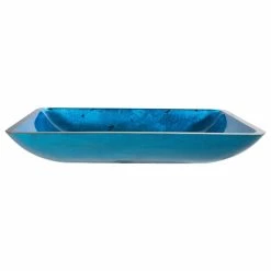 Coupon 🧨 Kraus USA, Inc. Irruption Blue Rectangle Glass Vessel Bathroom Sink, PU Drain, Satin Nickel 👍 -Bathroom Sinks Shop d1112af400e5e770 3186 w800 h800 b1 p0