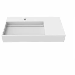 Flash Sale ❤️ Castello USA Juniper Bathroom Vanity Top, White, 36", Left Basin, Standard ❤️