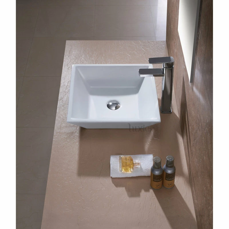 Cheapest ๐ Luxier CS-006 Flat Square Bathroom Ceramic Vessel Sink Art Basin In White โญ 8 Cheapest ๐ Luxier CS-006 Flat Square Bathroom Ceramic Vessel Sink Art Basin In White โญ - Image 6