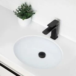 Best deal 𧨠STYLISH 19" Oval Undermount Ceramic Bathroom Sink With 2 Overflow Finishes π 27 Best deal 𧨠STYLISH 19" Oval Undermount Ceramic Bathroom Sink With 2 Overflow Finishes π -Bathroom Sinks Shop d381e6b100439f93 8549 w800 h800 b0 p0