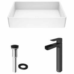 Budget 🔥 VIGO Magnolia Handmade Matte Stone Vessel Sink Set With Vessel Faucet ⭐ -Bathroom Sinks Shop d3a128650f5a1c11 2913 w800 h800 b1 p0