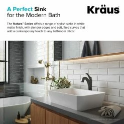 Best Sale 🎉 Kraus USA, Inc. Natura Rectangle Vessel Bathroom Sink, Stone Resin Solid Surface 😀 -Bathroom Sinks Shop d3a1c3220254a7ae 6285 w800 h800 b0 p0