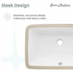 Wholesale 🔔 Swiss Madison Voltaire 21 Rectangular Under-Mount Bathroom Sink 🛒 -Bathroom Sinks Shop d5713337001c6560 7025 w800 h800 b1 p0