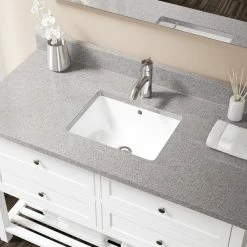 Cheap 👍 MR Direct Sinks And Faucets U1611-White Undermount Porcelain Bathroom Sink, Chrome, Ensemble 🎁 -Bathroom Sinks Shop d6c1a6c30dadeae7 1339 w800 h800 b0 p0