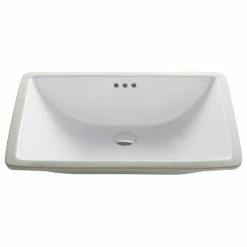 Cheapest โค๏ธ Kraus USA, Inc. Elavo Ceramic Rectangle Undermount Bathroom Sink, White ๐ฅ