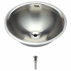 Discount ✨ MR Direct Sinks And Faucets 420 Stainless Steel Bathroom Sink, Brushed Nickel Pop-Up Drain, Ensemble 🤩