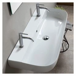 Best Sale 🎉 Scarabeo Ceramiche 38" Trough Ceramic Wall Mounted Or Vessel Sink 👏 -Bathroom Sinks Shop d8f1083d0b55e57b 5799 w800 h800 b0 p0