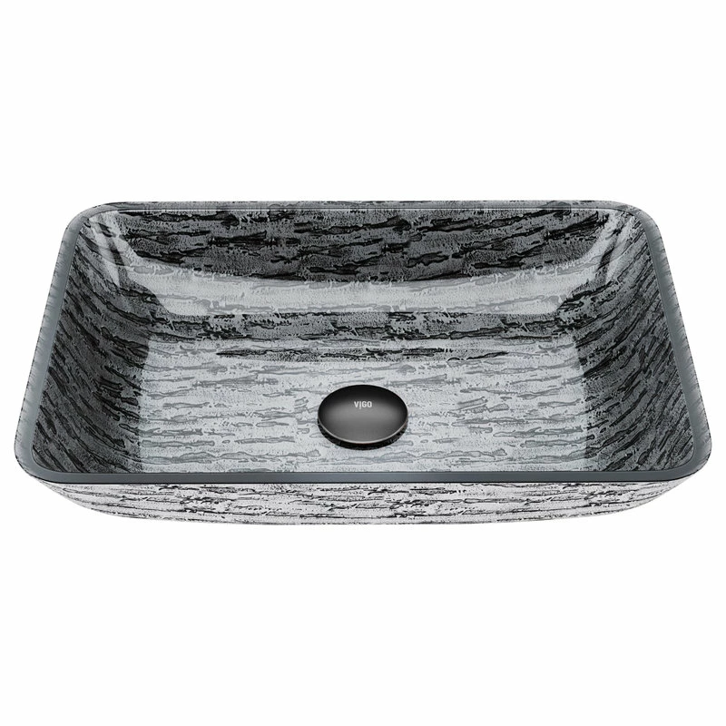 Best Sale ๐ VIGO Rectangular Titanium Glass Vessel Bathroom Sink ๐ 3 Best Sale ๐ VIGO Rectangular Titanium Glass Vessel Bathroom Sink ๐