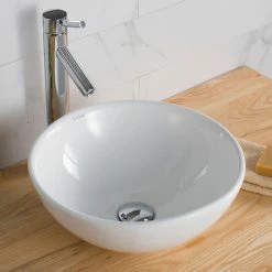 Hot Sale 🎉 Kraus USA, Inc. Elavo Ceramic Round Vessel White Sink 🤩 -Bathroom Sinks Shop d9f120620254a7a0 6285 w800 h800 b0 p0