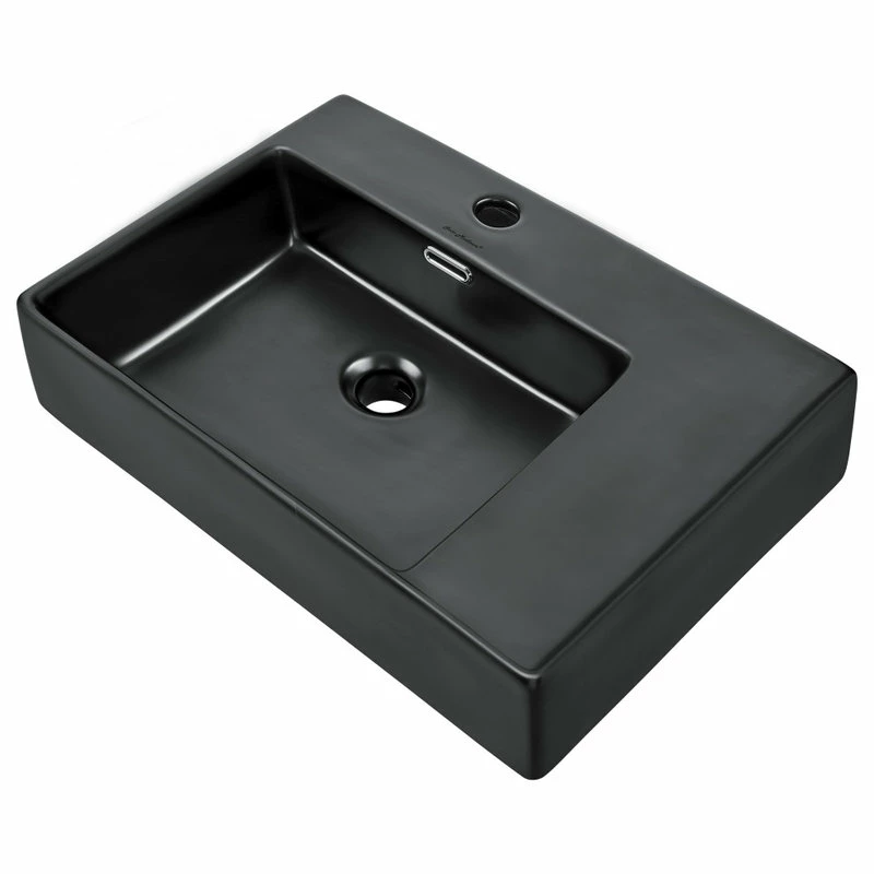 Cheapest ๐ฏ Swiss Madison St. Tropez 24"x18" Ceramic Wall Hung Sink With Left Faucet Mount, Matte Black ๐ 5 Cheapest ๐ฏ Swiss Madison St. Tropez 24"x18" Ceramic Wall Hung Sink With Left Faucet Mount, Matte Black ๐ - Image 3