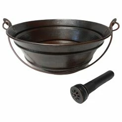 Best deal ๐ฏ SimplyCopper Copper Farmhouse BUCKET Vessel Bathroom Sink With Daisy Drain ๐ฅ