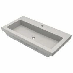 New 🎁 Native Trails Trough 3619 Bathroom Sink, Ash, Single Faucet Cutout 🌟