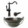 Budget ✨ SimplyCopper 15" Copper Bucket Vessel Bath Sink Green Patina Exterior, ORB Faucet & Drain 🌟 -Bathroom Sinks Shop de51bb7c0e29e620 9412 w800 h800 b1 p0