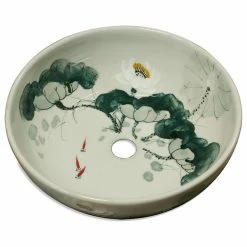 Buy 🔔 China Furniture And Arts Porcelain Lotus Koi Pond Motif Oriental Basin 👏 -Bathroom Sinks Shop e1a15a3207bdae0a 9227 w800 h800 b1 p0