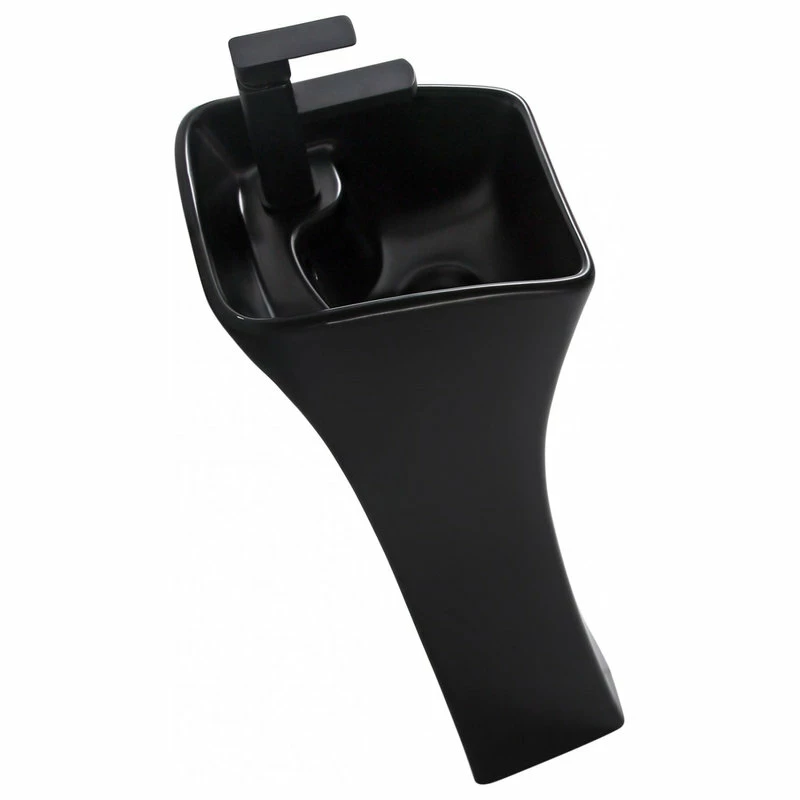 Hot Sale ๐ Fine Fixtures Vitreous China 12" Pedestal Bathroom Sink With Overflow, Black ๐ 7 Hot Sale ๐ Fine Fixtures Vitreous China 12" Pedestal Bathroom Sink With Overflow, Black ๐ - Image 5