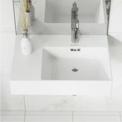 Buy 🧨 Swiss Madison St. Tropez 24"x18" Ceramic Wall Hung Sink With Right Side Faucet Mount 🤩