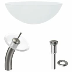Coupon ๐ VIGO White Frost Glass Vessel Sink And Waterfall Faucet Set, Brushed Nickel ๐ 21 Coupon ๐ VIGO White Frost Glass Vessel Sink And Waterfall Faucet Set, Brushed Nickel ๐ -Bathroom Sinks Shop e2016f990e9ed9b2 2985 w800 h800 b1 p0