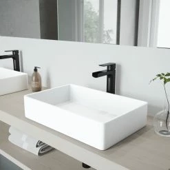 Budget 🔥 VIGO Magnolia Handmade Matte Stone Vessel Sink Set With Vessel Faucet ⭐ -Bathroom Sinks Shop e2c17a4c0f5a1c07 2913 w800 h800 b0 p0