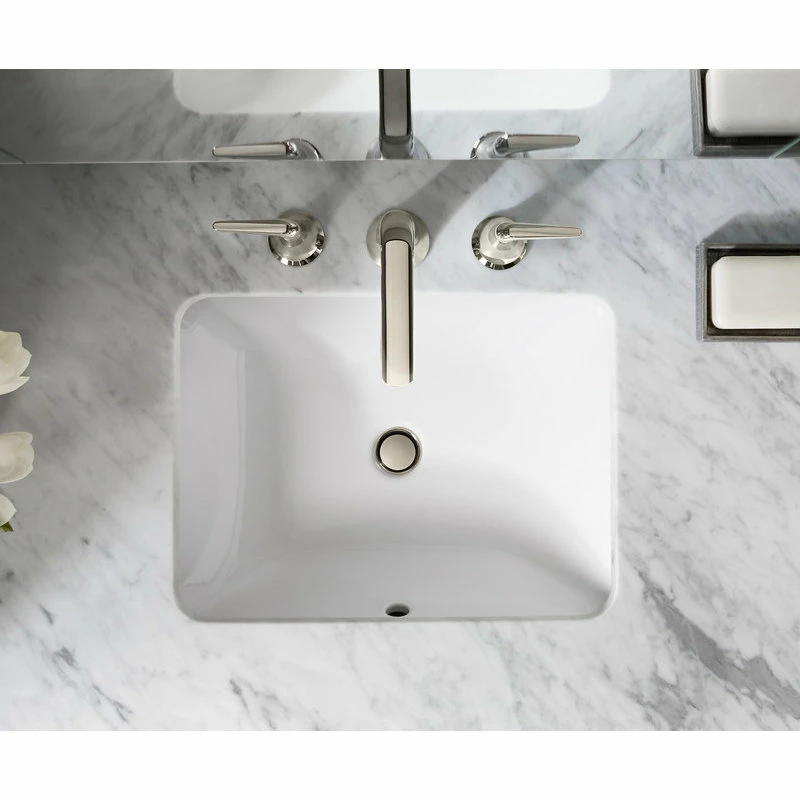 Promo โญ Kohler K-20000 Caxton Rectangle 20-1/4" Undermount Bathroom Sink - White ๐ 4 Promo โญ Kohler K-20000 Caxton Rectangle 20-1/4" Undermount Bathroom Sink - White ๐ - Image 2