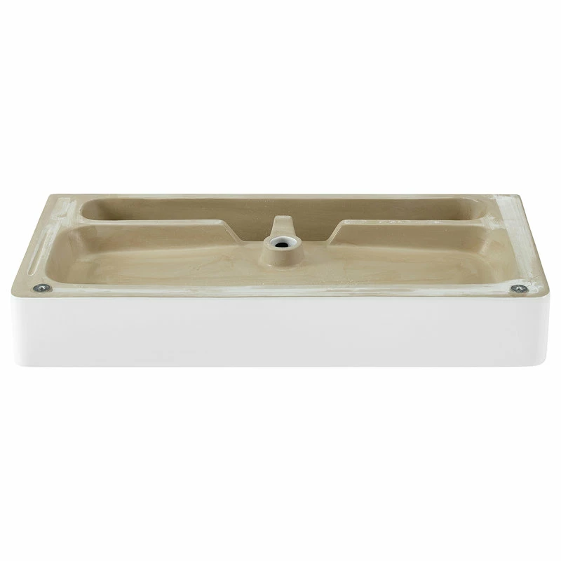 Best deal ๐ Swiss Madison Carre 36" Ceramic Console Sink White Basin Black Legs ๐ 6 Best deal ๐ Swiss Madison Carre 36" Ceramic Console Sink White Basin Black Legs ๐ - Image 4