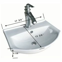 Cheapest 🤩 Renovators Supply Manufacturing White Ceramic Small Wall Mount Bathroom Sink 17.75" Arc Basin With Overflow 😀 -Bathroom Sinks Shop e6b1652b0f3bfc12 0209 w800 h800 b1 p0