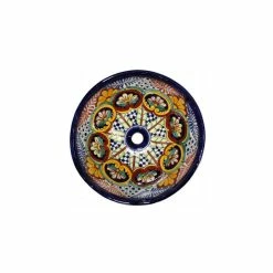 Best Sale ✔️ Fine Crafts & Imports Greca C Round Ceramic Talavera Vessel Sink 🔥 -Bathroom Sinks Shop e7017c49069ec5fb 1762 w800 h800 b1 p0
