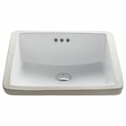 New ๐ Kraus USA, Inc. Elavo Ceramic Square Undermount Bathroom Sink, White โญ