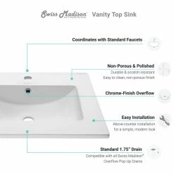 Best reviews of โจ Swiss Madison Ceramic Vanity Top 24" With Single Faucet Hole, Glossy White ๐ 18 Best reviews of โจ Swiss Madison Ceramic Vanity Top 24" With Single Faucet Hole, Glossy White ๐ -Bathroom Sinks Shop e9b1bf9b02bb14e1 0821 w800 h800 b1 p0