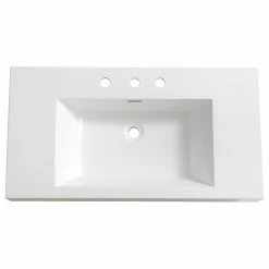 Outlet 🛒 Fresca Vista 36" Integrated Sink/Countertop, White 🥰