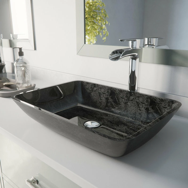 Hot Sale ๐ฏ VIGO Rectangular Gray Onyx Glass Vessel Bathroom Sink Set With Niko Vessel Faucet ๐ฅฐ 7 Hot Sale ๐ฏ VIGO Rectangular Gray Onyx Glass Vessel Bathroom Sink Set With Niko Vessel Faucet ๐ฅฐ - Image 5