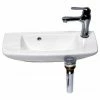 Hot Sale ✨ Renovators Supply Manufacturing White Wall Mount Small Bathroom Sink 20" With Chrome Faucet Drain And Overflow ⌛ -Bathroom Sinks Shop ec5131d80af3320e 0056 w800 h800 b1 p0