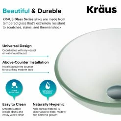 Top 10 🧨 Kraus USA, Inc. Frosted 14" Glass Vessel Bathroom Sink 🎉 -Bathroom Sinks Shop ec81b94700e5e740 3126 w800 h800 b1 p0